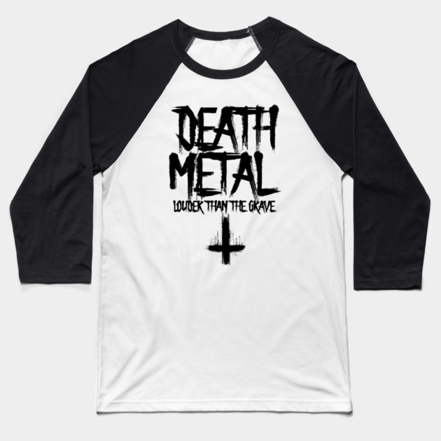 DEATH METAL Baseball T-Shirt by Fabrik