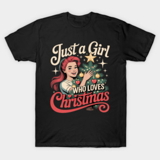 Just A Girl Who Loves Christmas Comfort Colors Adult Heavyweight T-Shirt