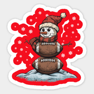 Football Snowman Sticker