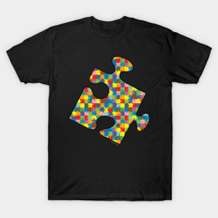 Jigsaw Patterned Jigsaw Piece T-Shirt