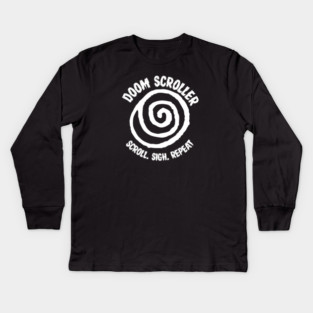 DOOM SCROLLER Kids Long Sleeve T-Shirt