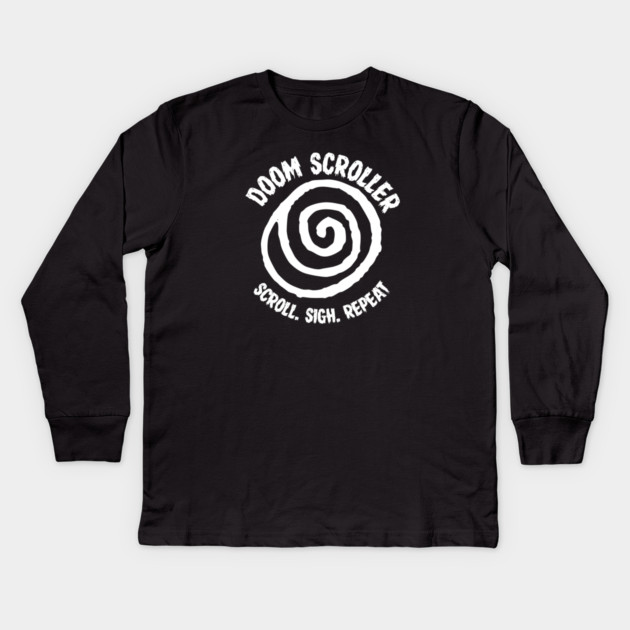 DOOM SCROLLER Kids Long Sleeve T-Shirt by Fabrik