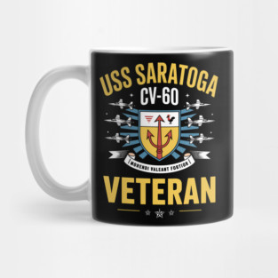 USS Saratoga CV-60 Aircraft Carrier Veteran Patriotic Mug