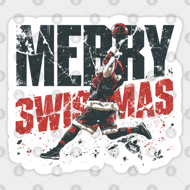 Swishmas Santa Basketball Dunk Christmas Sticker by JessArty