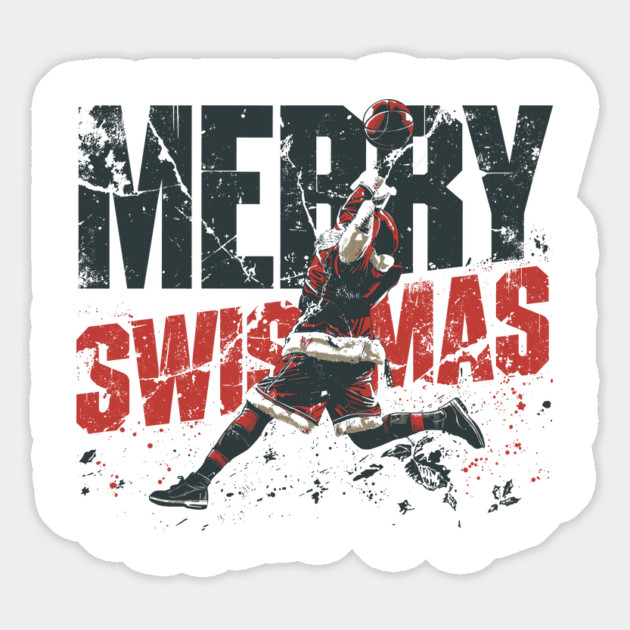 Swishmas Santa Basketball Dunk Christmas Magnet by JessArty