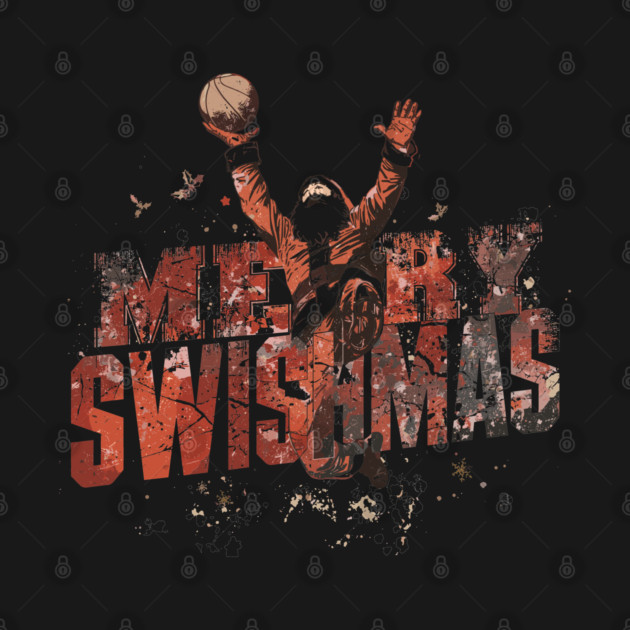 Merry Swishmas Santa Basketball by JessArty