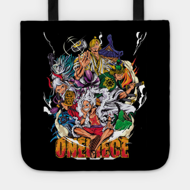 Luffy, Zoro, Sanji and Yamato – Cool Poster Tote by Otaku Vibes