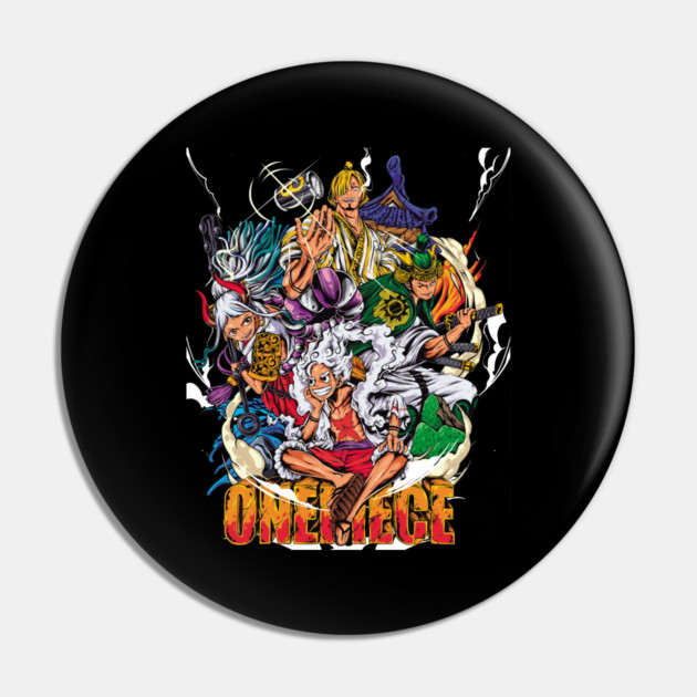 Luffy, Zoro, Sanji and Yamato – Cool Poster Pin by Otaku Vibes