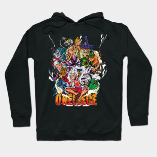Luffy, Zoro, Sanji and Yamato – Cool Poster Hoodie