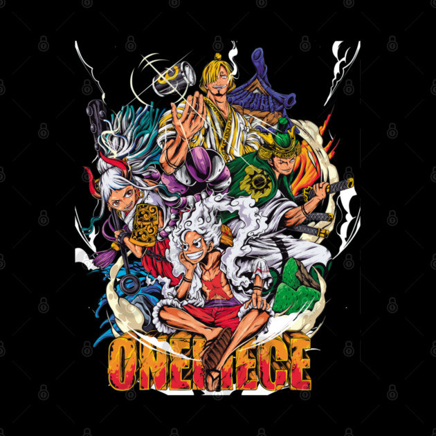 Luffy, Zoro, Sanji and Yamato – Cool Poster by Otaku Vibes