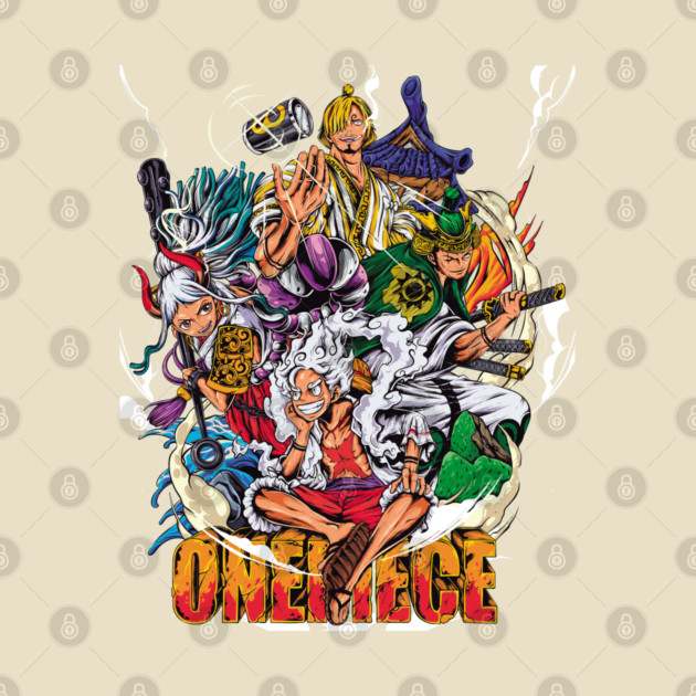 Luffy, Zoro, Sanji and Yamato – Cool Poster by Otaku Vibes