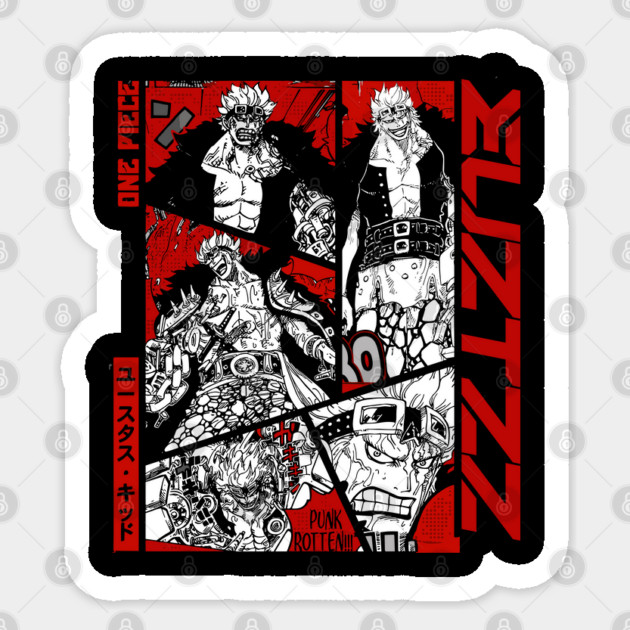 Eustass Kid Art – One Piece Sticker by Otaku Vibes