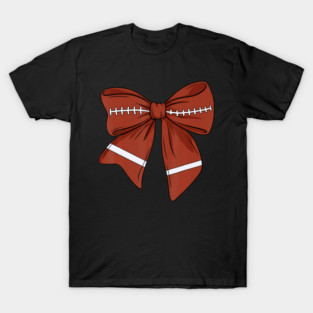 Football Coquette Bow   Football Season Game Day T-Shirt
