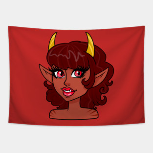 Ruby Eyed Succubus Tapestry