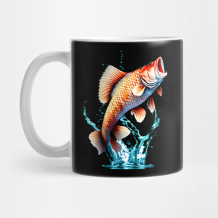 Beautiful Red Flying Fish On Water Graphic Mug