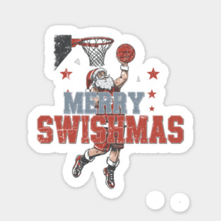 Swishmas Santa Basketball Xmas Sticker