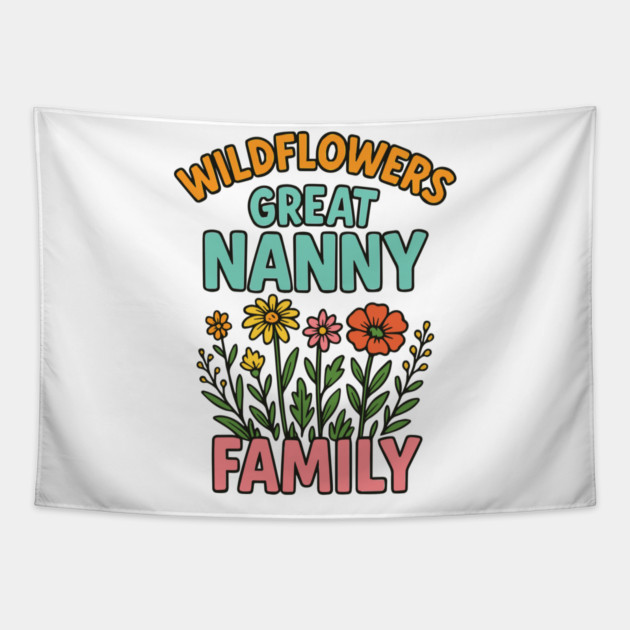 wildflower Great Nanny familt Tapestry by Customer's Store 1