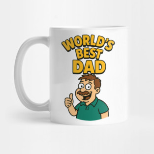 Worlds Best Dad Design for Dads Birthday,Fathers Day Mug