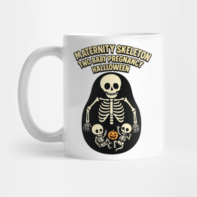 Maternity Skeleton Two Baby Pregnancy Announcement Halloween by Customer's Store 1