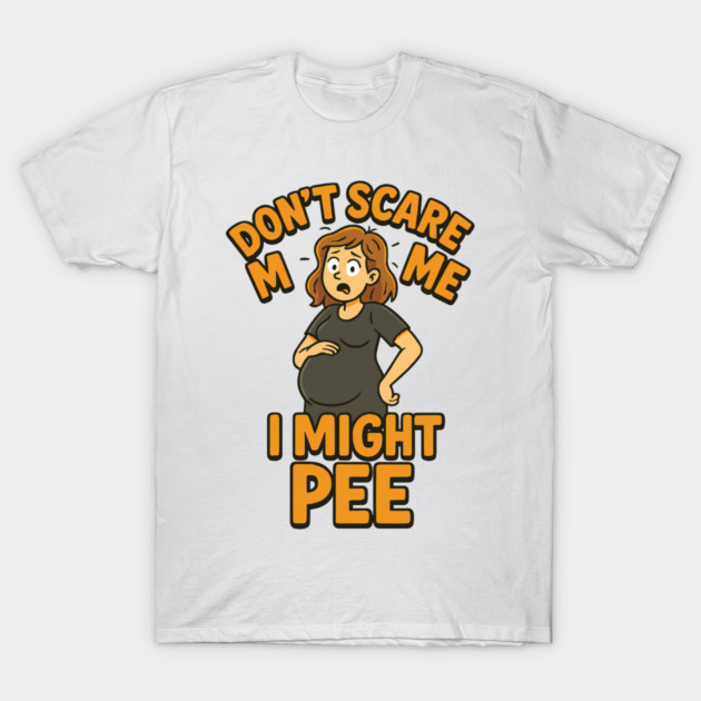 Funny Pregnant Halloween Design T-Shirt by Customer's Store 1