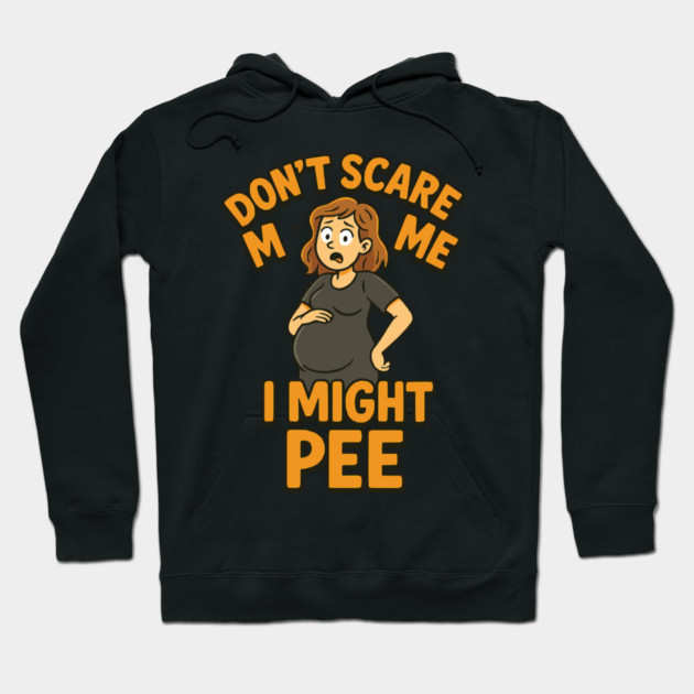 Funny Pregnant Halloween Design Hoodie by Customer's Store 1