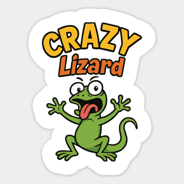 funny CRAZY Lizard Magnet by Customer's Store 1