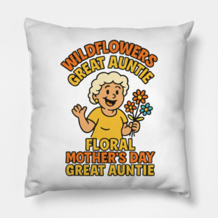 Wildflower Great Auntie Pillow