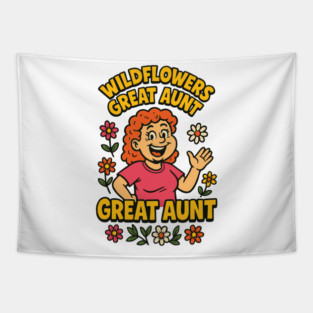 Wildflowers Great Aunt Floral Mother's Day Tapestry