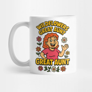 Wildflowers Great Aunt Floral Mother's Day Mug