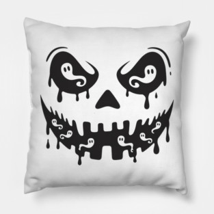 Melting Ghost Pumpkin Smile Pillow