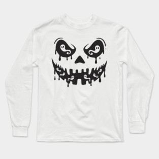 Melting Ghost Pumpkin Smile Long Sleeve T-Shirt