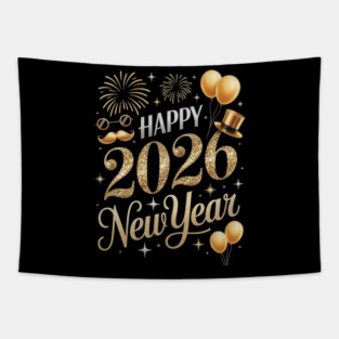 Happy-New-Year-2026 Tapestry