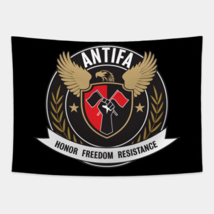Antifa Coat of Arms Tapestry