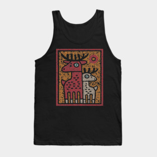 Deer Family Woodland Design – Reindeer Art Print Tee Tank Top
