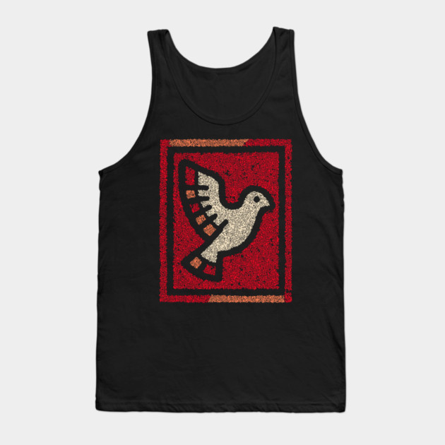 Dove in Cage Freedom Design – Symbolic Bird Artwork Tank Top by TuncGK