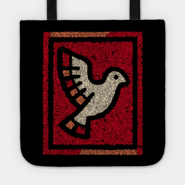 Dove in Cage Freedom Design – Symbolic Bird Artwork Tote by TuncGK