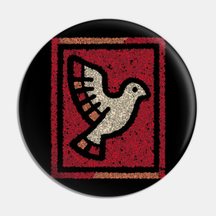 Dove in Cage Freedom Design – Symbolic Bird Artwork Pin