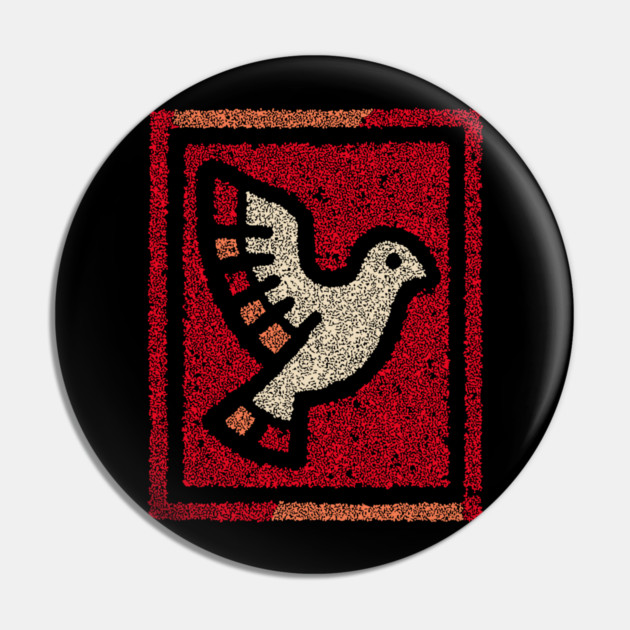 Dove in Cage Freedom Design – Symbolic Bird Artwork Pin by TuncGK