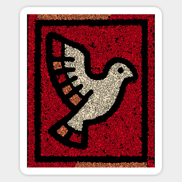 Dove in Cage Freedom Design – Symbolic Bird Artwork Magnet by TuncGK