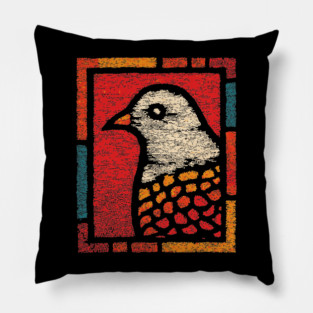Peace Dove Illustration – Simple Bird Art Design Pillow