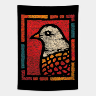 Peace Dove Illustration – Simple Bird Art Design Tapestry
