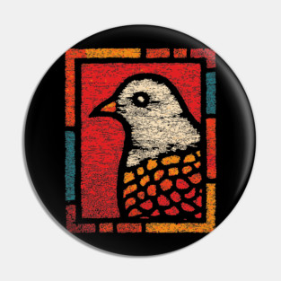 Peace Dove Illustration – Simple Bird Art Design Pin