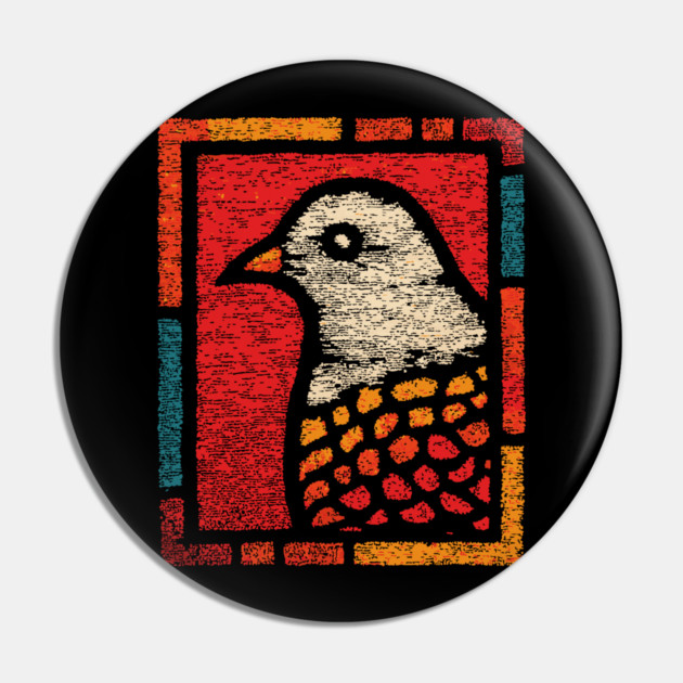 Peace Dove Illustration – Simple Bird Art Design Pin by TuncGK