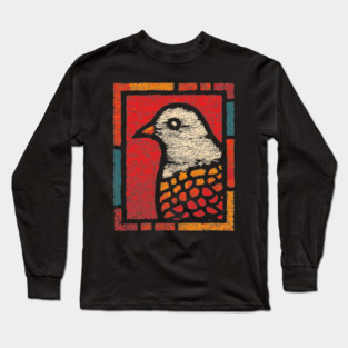 Peace Dove Illustration – Simple Bird Art Design Long Sleeve T-Shirt
