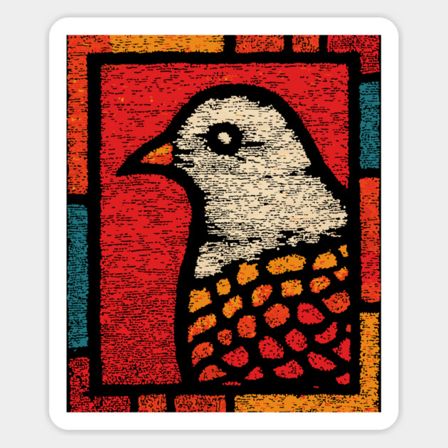 Peace Dove Illustration – Simple Bird Art Design Magnet by TuncGK
