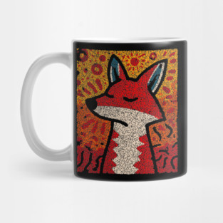 Fox Folk Art Design – Woodland Animal Illustration Mug