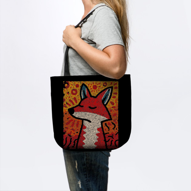 Fox Folk Art Design – Woodland Animal Illustration by TuncGK