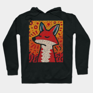 Fox Folk Art Design – Woodland Animal Illustration Hoodie