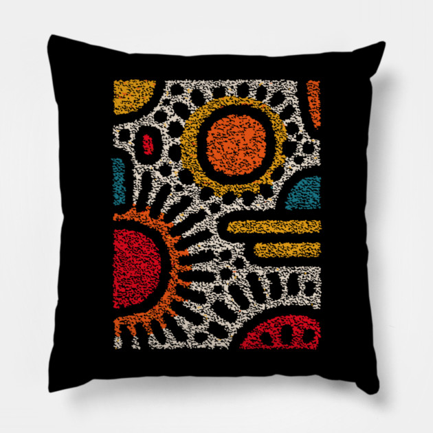 Geometric Abstract Pattern – Modern Shapes Design Pillow by TuncGK