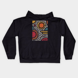 Geometric Abstract Pattern – Modern Shapes Design Kids Hoodie
